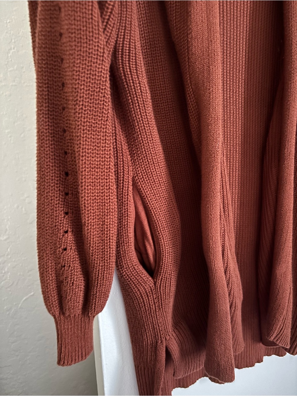 Universal Thread Open-Front Cardigan - Rust - Picture 2 of 6
